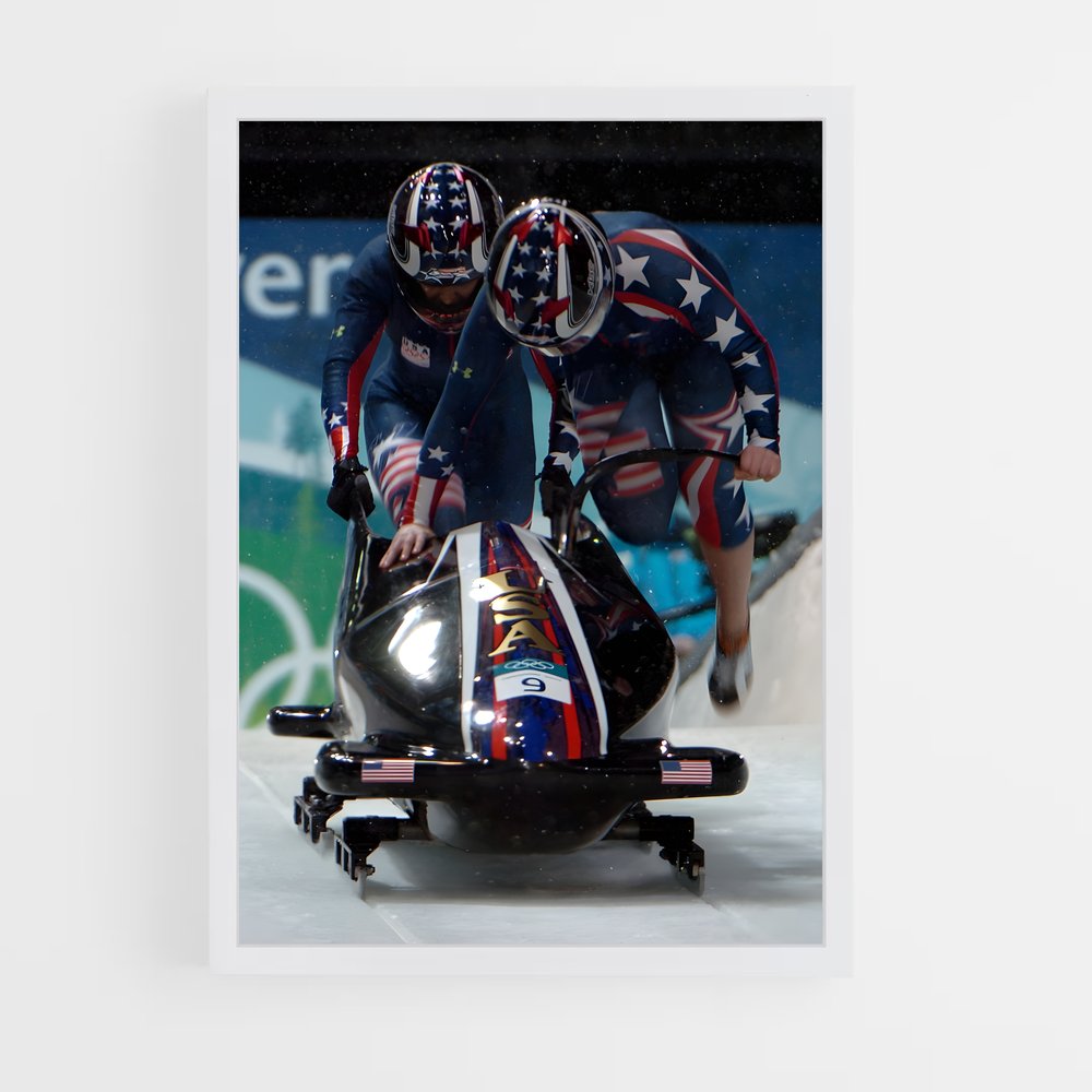 Poster Vitesse de Glace – affiche Bobsleigh (vue 3)